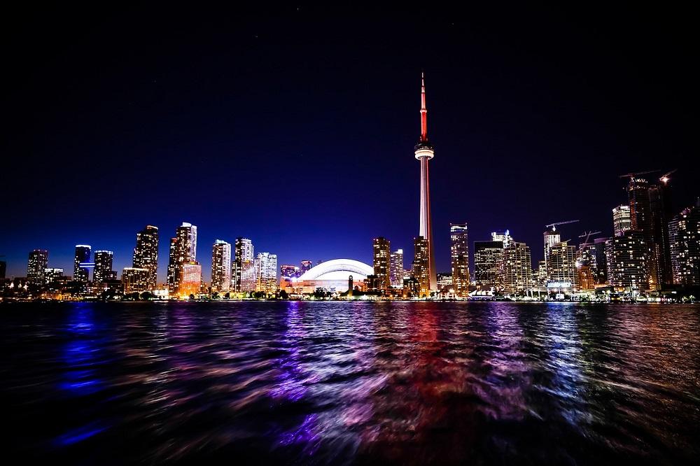 Toronto night view background